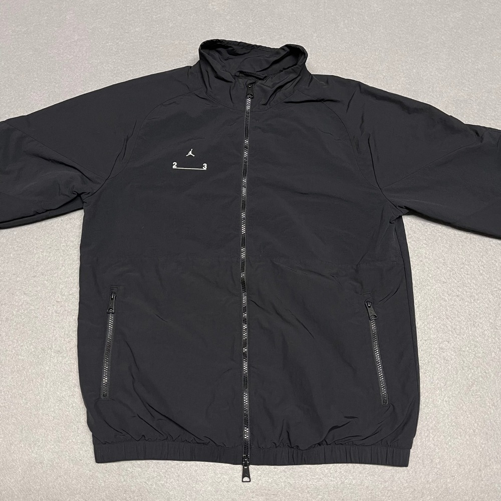 Jordan Jacket Men Medium Black 23Engineered Mesh Ripstop Windbreaker Nike SAMPLE